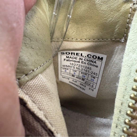 SOREL Leather Major Low Ankle Fossil Brown Boots Size 8 - Picture 10 of 14